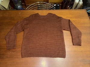 Reformation Alpaca Wool Sweater Jumper Crew Neck Cinnamon Red Brown XS - Picture 1 of 14
