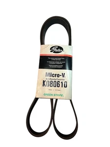 Serpentine Belt Premium OE Micro-V Belt Gates K080610 28mm x 1570mm GREEN STRIPE - Foto 1 di 7