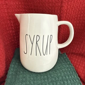Rae Dunn Artisan Collection By Magenta 5" White SYRUP Pitcher - Picture 1 of 7