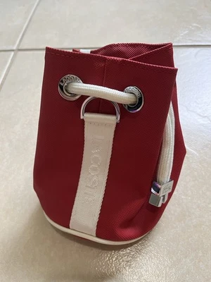 Bolso Cubo Pequeño Lacoste Rojo/Blanco Logo Cordón Foto 1 de 4