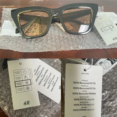 NWT H&M Cat Eye Sunglasses 1274434001 Tinted UV Protection MSRP: $17.99 SOLD OUT - Image 1 of 4