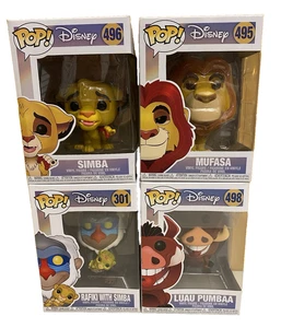 FUNKO POP! Disney Lot 4: #495 Mufasa, 496 Simba, 498 Luau Pumbaa, 301 Rafiki - Bild 1 von 7