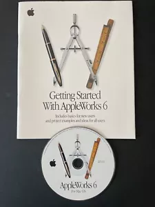 Getting Started with AppleWorks 6 Book & Disk Macintosh OS Apple FAST US SHIP - Picture 1 of 1