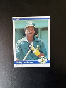 1984 FLEER #447 RICKEY HENDERSON HOF OAK A’s— SUPER SHARP💥*** (wph)