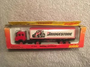 Solido No.3510 Mercedes Remarque Cab And Trailer - Bridgestone Scale 1:60 Boxed - Picture 1 of 10