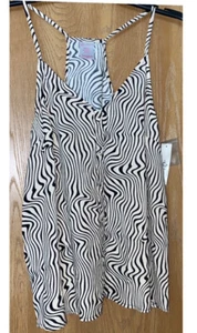 No Boundaries Junior’s Casual Beige Black Tank Top Size M(7-9) - Picture 1 of 9
