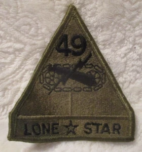 Lone Star~49 U.S.Army 49th Armoured Division Military Patch - Picture 1 of 8