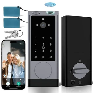 G1 Video Smart Lock Wi-Fi Camera Doorbell Fingerprint 6-in-1 Keyless Door Lock - Picture 1 of 8