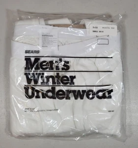 Vintage Sears Herren weiß Winter Unterwäsche Winterskins Größe Small 30 -32 - Bild 1 von 5