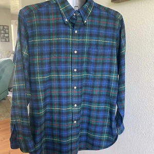 READ! FOR SCRAP!! Vintage Pendleton 100% Wool Men's Long Sleeve Smith Tartan M - Picture 1 of 9