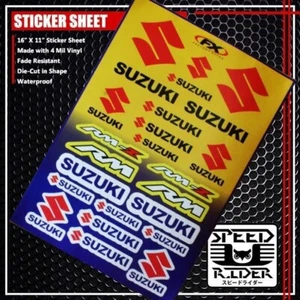RACING SPONSOR STICKER LOGO DECAL SUZUKI FACTORY RM-Z RMZ MOTORCYCLE LOGO BIKE - Picture 1 of 1