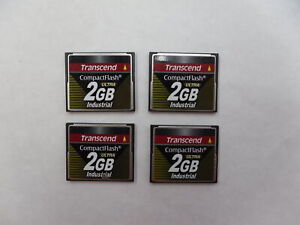 LOT OF 4 TRANSCEND 2GB ULTRA COMPACT FLASH DRIVE INDUSTRIAL