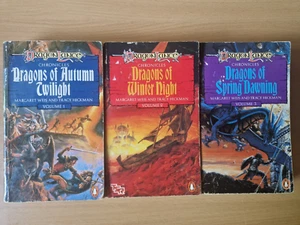 Dragonlance Chronicles Trilogy Complete Rare PBBook 1-3 Set 1980s Weis & Hickman - Bild 1 von 4