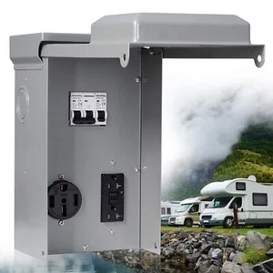 50 Amp RV Outlet Box, RV Electrical Panel with UL Listed 50 amp+GFCI 20 amp R... - Photo 1 sur 7
