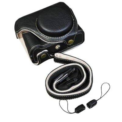 Funda protectora de cuero PU para cámara con correa para PowerShot V1 Foto 1 de 4