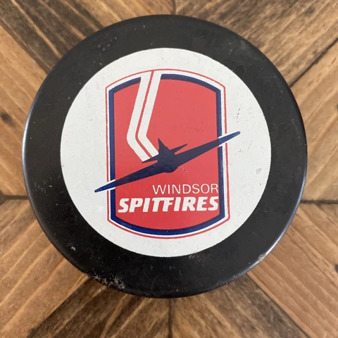Windsor Spitfires Official Ontario Hockey League OHL Puck Vegum Made In Slovakia Cover
