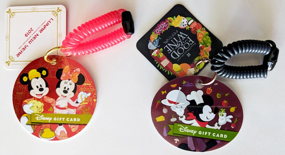 2 Disneyland Resort Wristband Gift Cards Lunar New Year 2019 & Food & Wine 2020 - Image 1 of 1