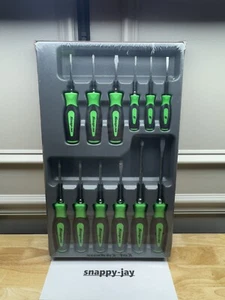 Snap-on Tools USA NEW 12pc GREEN Soft Grip Combo Screwdriver Set - SGDXW120BG - Picture 1 of 11