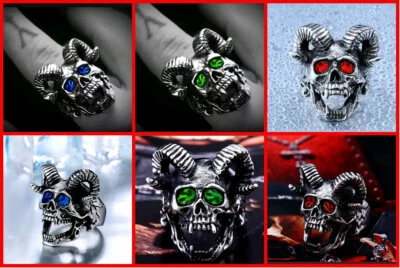 道奇 RAM/SABBATIC 山羊骷髅戒指 出卖!  — 第 1/4 张图片