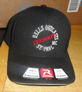 CAPPELLO BERRETTO CAMIONISTA BASEBALL HELLS OUTCASTS MC MOTO CLUB SAINT PAUL MOTOCICLISTA L-XL - Foto 1 di 3