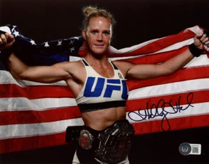 HOLLY HOLM SIGNED HANDSIGNIERT 8x10 FOTO GEFEIERT MMA UFC CHAMPION BECKETT BAS - Bild 1 von 2
