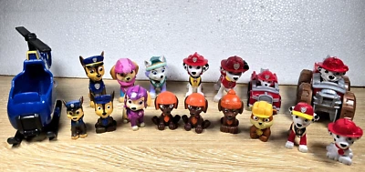 Lote de 16 figuras de perro Nickelodeon Paw Patrol caja de herramientas vehículos helicóptero Foto 1 de 4