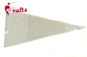 25 Quality "White" Cone Cellophane Sweet | Party Bags | Large 18cm x 37cm - Picture 1 of 1
