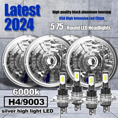 5.75" 5-3/4" LED Hi/Lo Headlights for-Ford Ranchero Gran Torino 1965-1976 Foto 1 de 4