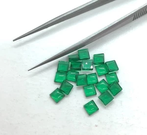 Cabujón Cuadrado Sintético Esmeralda Fina AAA Piedra Preciosa Suelta Para Hacer Todas las Joyas - Imagen 1 de 5