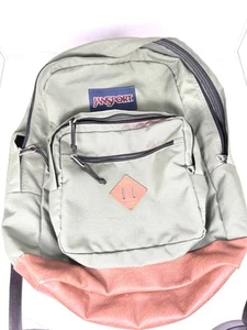 Olive Green jansport backpack leather bottom - Picture 1 of 6