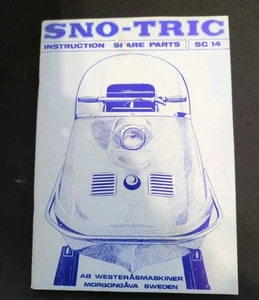 Manuale motoslitta Sno-Tric Svezia 1970 vintage - istruzioni e ricambi ricambi - Foto 1 di 7