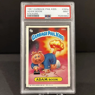 1987 GARBAGE PAIL KIDS #260A ADAM BOOM PSA 9 MINT 7TH SERIES GPK - Image 1 of 3