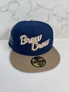 Milwaukee Brewers New Era Authentic 59FIFTY Fitted Cap 7 3/8 - Picture 1 of 8