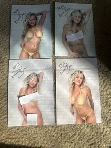 2025 MICHELLE BAENA PLAYBOY MAY COVERMODEL YELLOW SET #4 4X6 SIGNED PHOTOS NUDE - Picture 1 of 1