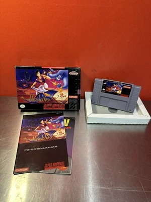 Disney's Aladdin (Super Nintendo Entertainment System SNES, 1993) CIB! Free Ship - Image 1 of 4