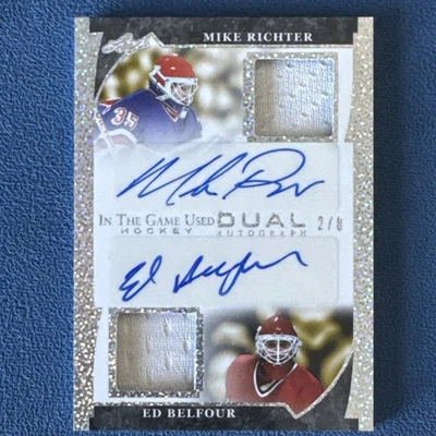 2023 Leaf ITG Jogo Usado Dual AUTO Sparkle 2/8 - Mike Richter Ed Belfour #GUD-15 - Imagem 1 de 4