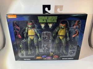 NECA TMNT Movie Raphael Michelangelo 2 Pack mutant Ninja Turtles new - Picture 1 of 3