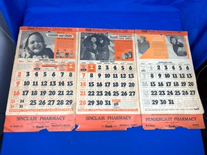 3 Pharmacy Calendars 1944, 45, 51 - MACHIAS, ME - Pendergast & 2-Sinclair - Picture 1 of 24