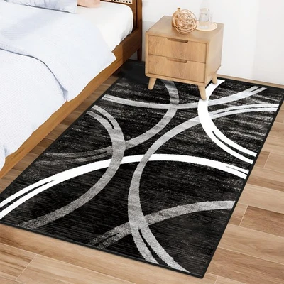 3×5 Washable Area Rugs,Modern Geometric Abstract Small Carpet High Traffic Ru... - Image 1 of 4