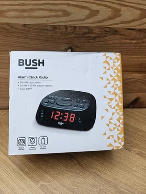 Bush Dual Alarm Sleep Timer Large  Display Clock Radio with FM/ AM and Snooze-UK - Image 1 of 4