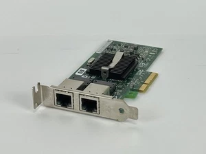 HP NC360T Dual Port RJ-45 10/100/1000 1G PCIe Network Adapter NIC 412651-001 LP - Picture 1 of 5