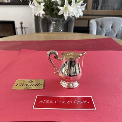 POT A LAIT  CHRISTOFLE  METAL ARGENTE TRÈS BEL ÉTAT HT 10,5 CM. - Photo 1/4