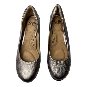 Sofft Metallic Gold Leder flache Damenschuhe Größe 7M Slipper bequem Freizeit - Bild 1 von 9