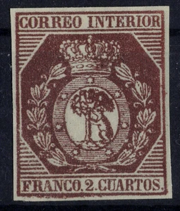 2 cuartos Madrid - Prueba - No expendido Nuevo * 1853 sello - Imagen 1 de 2
