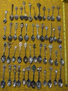 Lot of 40+ Piece Vintage Souvenir Collector Spoons Various Locations - Picture 1 of 24