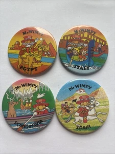 Vier Mr Wimpy Pin Anstecker. - Bild 1 von 2