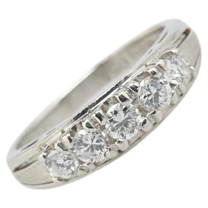 AUTHENTIC Ring ring Pt900 Platinum #11(JP Size) Women - Picture 1 of 7