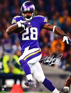 Foto autografiada por Adrian Peterson Minnesota Vikings 16x20 Run-Beckett con holograma - Imagen 1 de 12