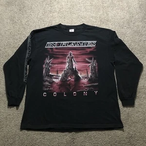 VINTAGE In Flames Colony Album Art Long Sleeve T Shirt Mens L 1999 Metal Band - Picture 1 of 8