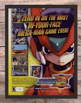 Mega Man Zero Framed GBA Video Game Art 2002 Vintage Magazine Print Ad Poster  - Image 1 of 4